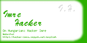 imre hacker business card